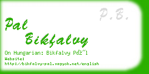 pal bikfalvy business card